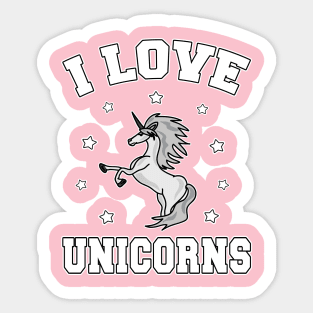 I Love Unicorns Sticker